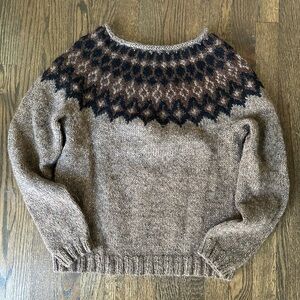 Handmade Icelandic Lopi Sweater New Wool Handknit Size Small